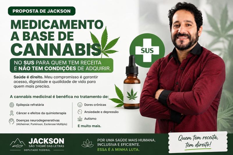 Cannabis Medicinal pelo SUS: Jackson São Thomé das Letras Propõe Ampliação do Acesso e Apoio a Associações em Minas Gerais